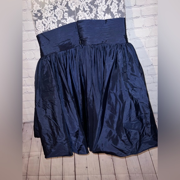 Lanting Bride Dark Blue & White Floral Fluffy Wedding Bridesmaids dress size XL - Picture 8 of 10